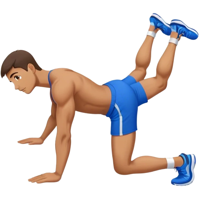 glute-bridges-exercise guy with blue shorts  emoji