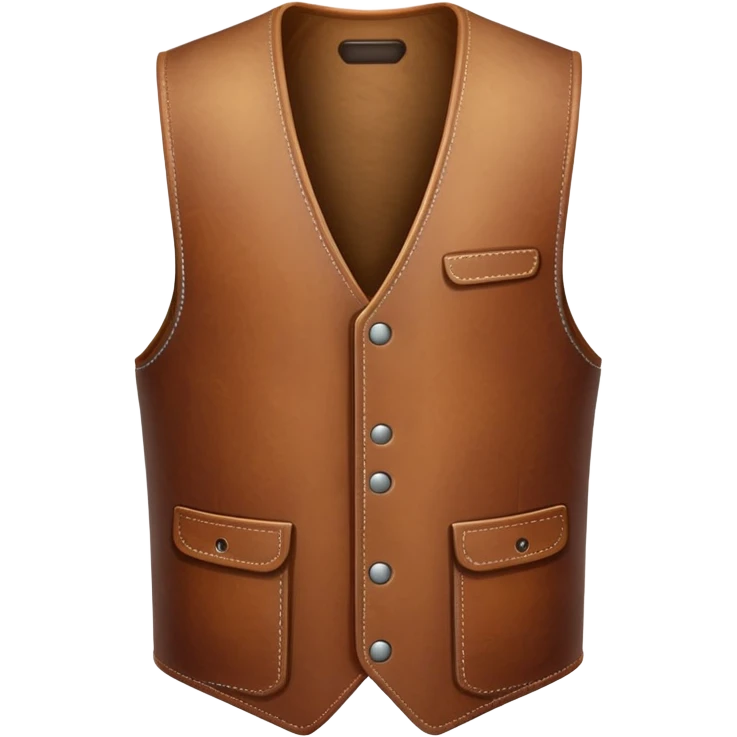 Brown leather vest emoji
