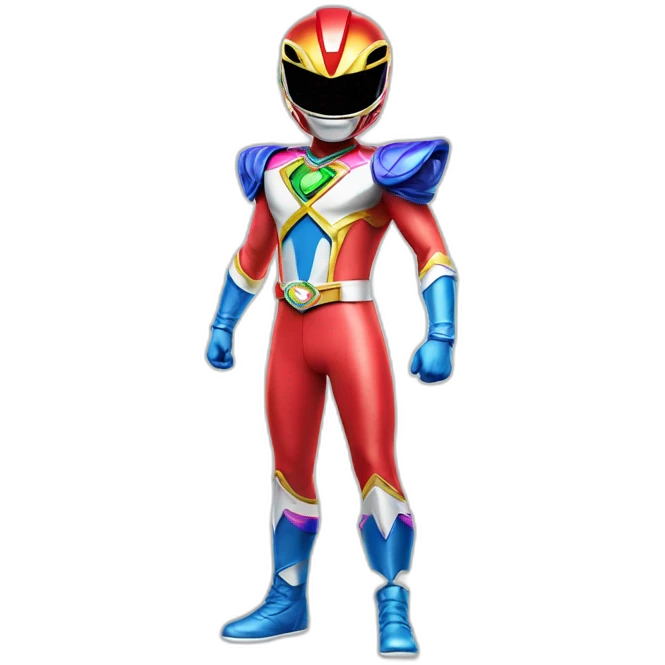 rainbow Power ranger full body emoji