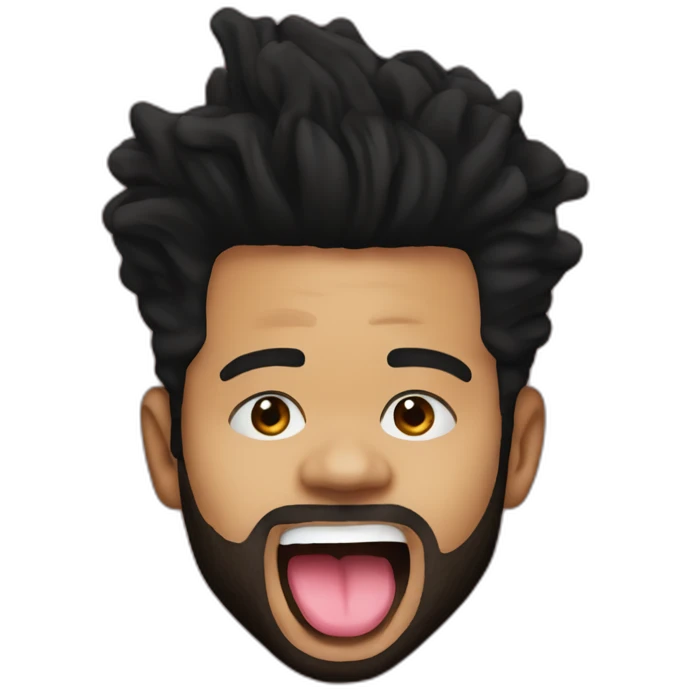 The weeknd stick tongue out emoji