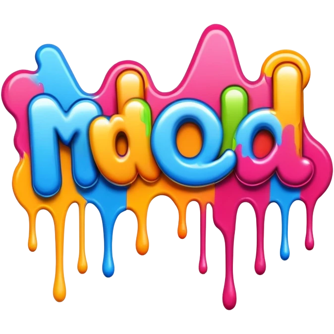 Graffiti the word mod with drippy paint  emoji