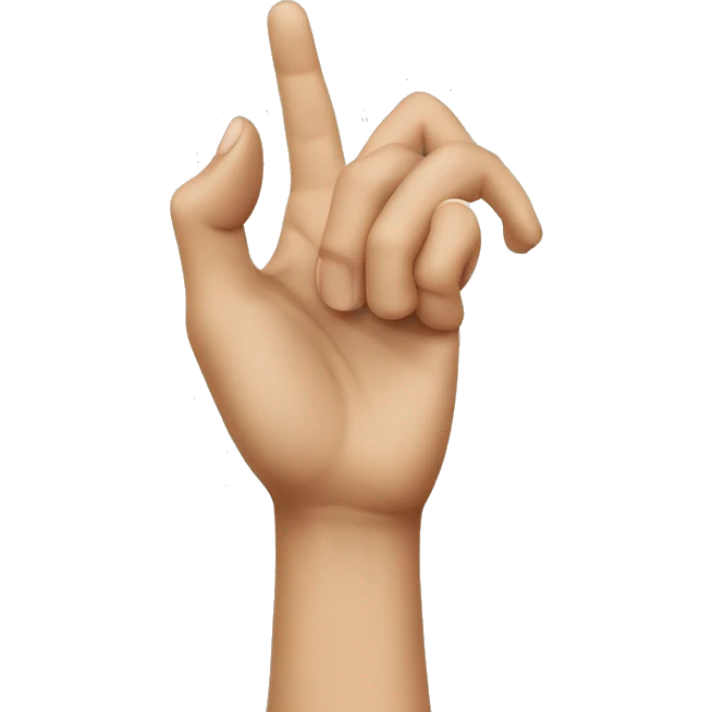 Hand in shape of an L emoji
