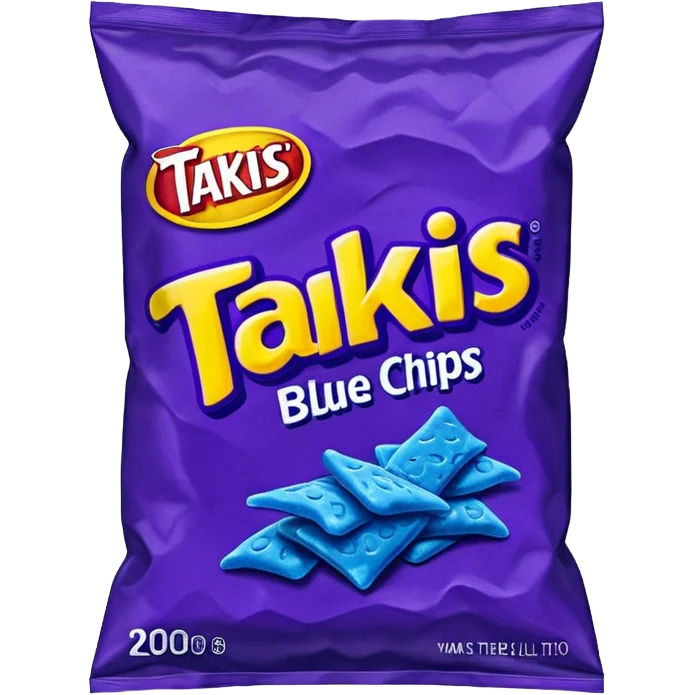 takis blue chips bag
 emoji
