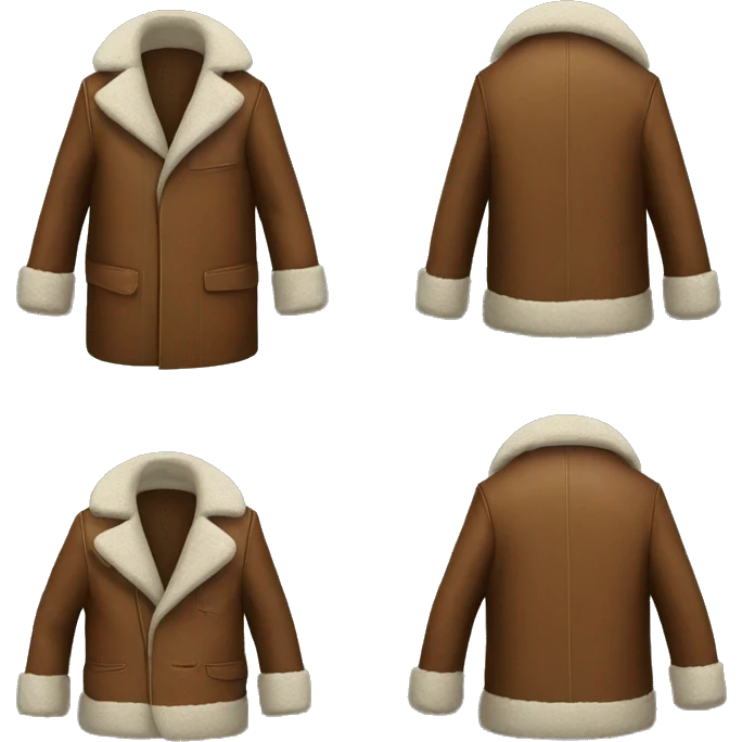 leather and Sherpa coat emoji