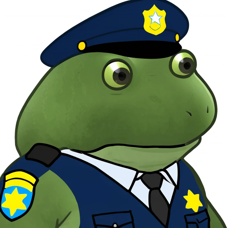 bufo in a police suit emoji