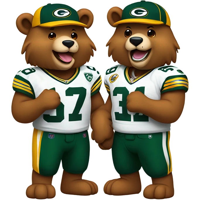 Bears rooting for the Green Bay Packers emoji