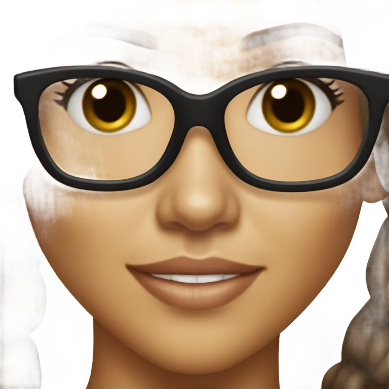Jessica alba with glasses and brown hair  emoji