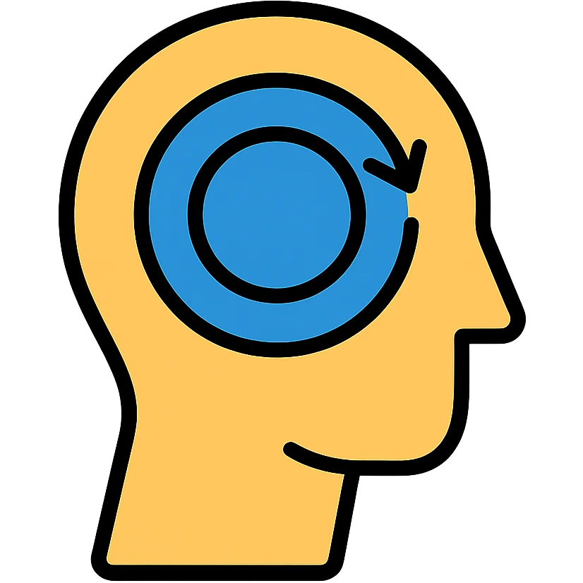 reboot mind icon, modern, minimal, digital, clean lines emoji