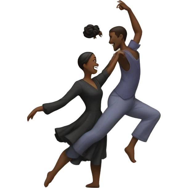 a woman and a man dancing together  emoji