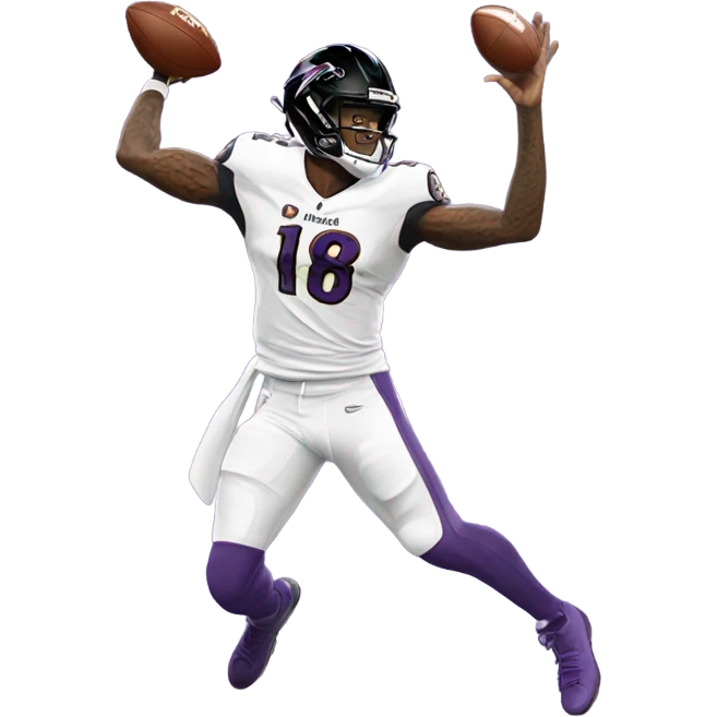 Lamar Jackson throwing a pick  emoji