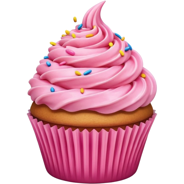 Cupcake with pink icing emoji