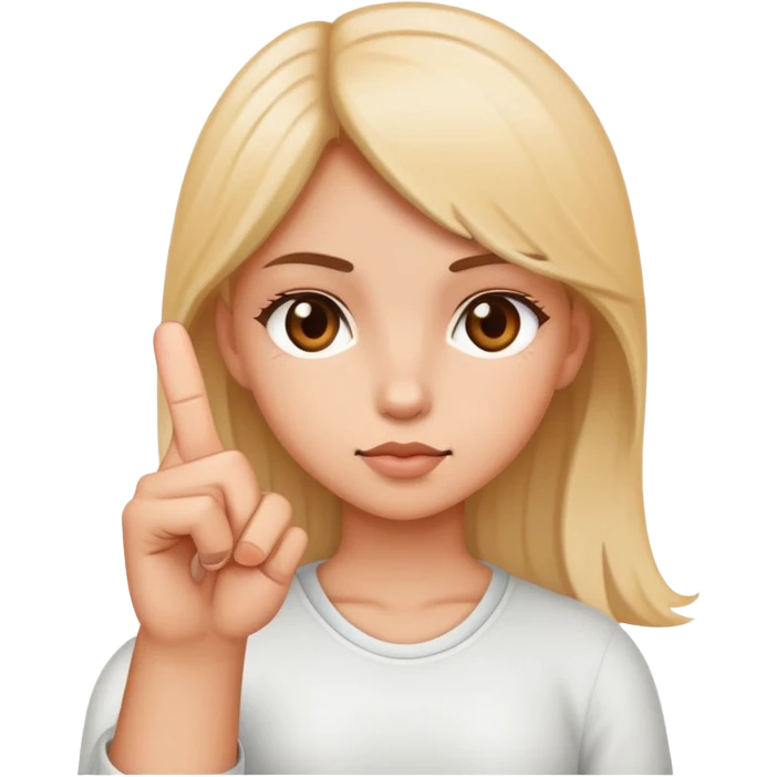 girl with a middle finger up emoji