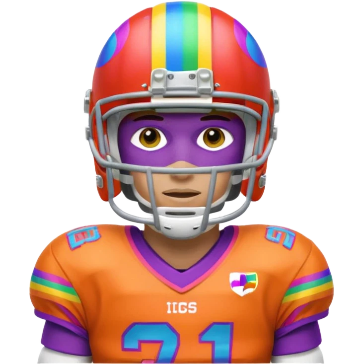 A LGBTQ American football player more LGBTQ  emoji