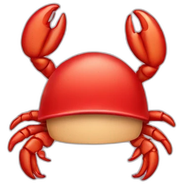 A human wearing a lobster hat emoji