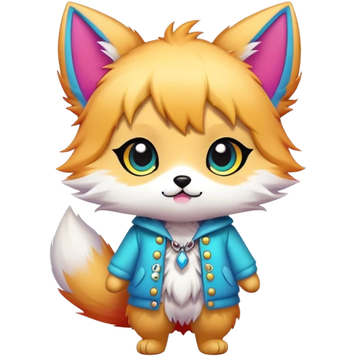  High quality Cute Cool Kawaii edgy Pretty Chibi Fur-Sona Colorful Fakemon Full Body emoji