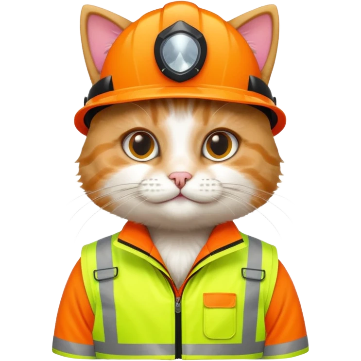 cat in hi-vis clothing emoji