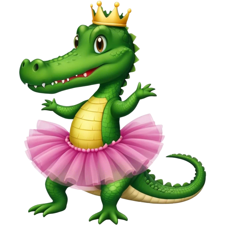 alligator with a tutu cute emoji