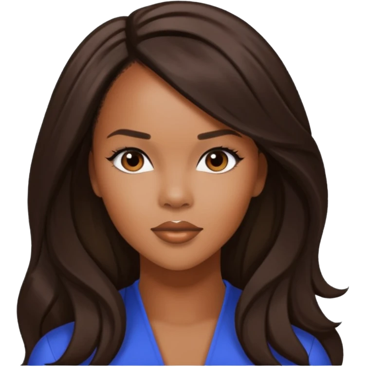LeToya Luckett with dark brown long hair emoji