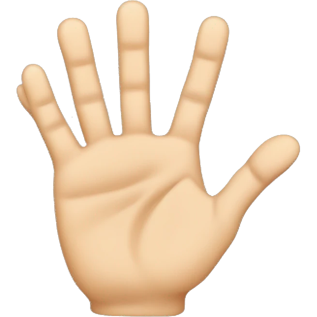 Hand with the third and forth finger up and all the others down emoji