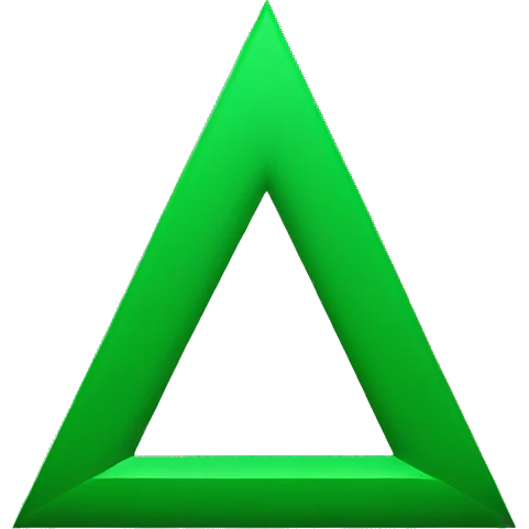 downward triangle in green color emoji