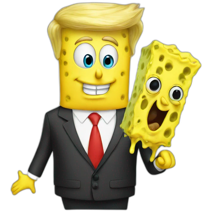 Trump as spongebob emoji