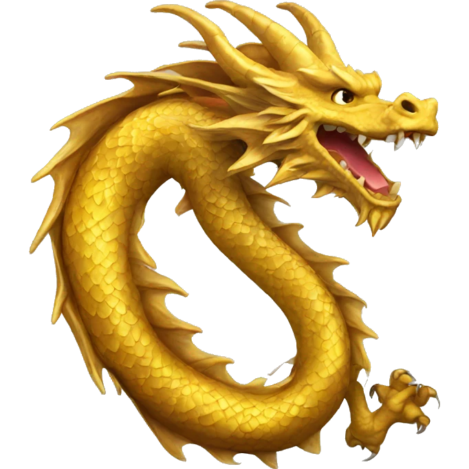 Golden dragon emoji