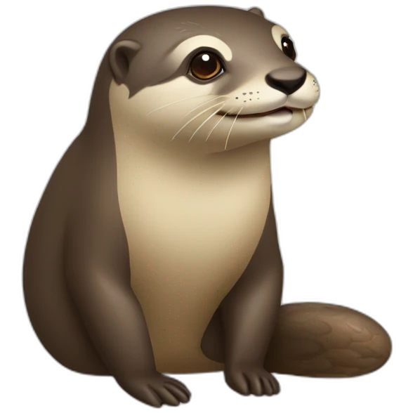 Loutre sur tortu emoji