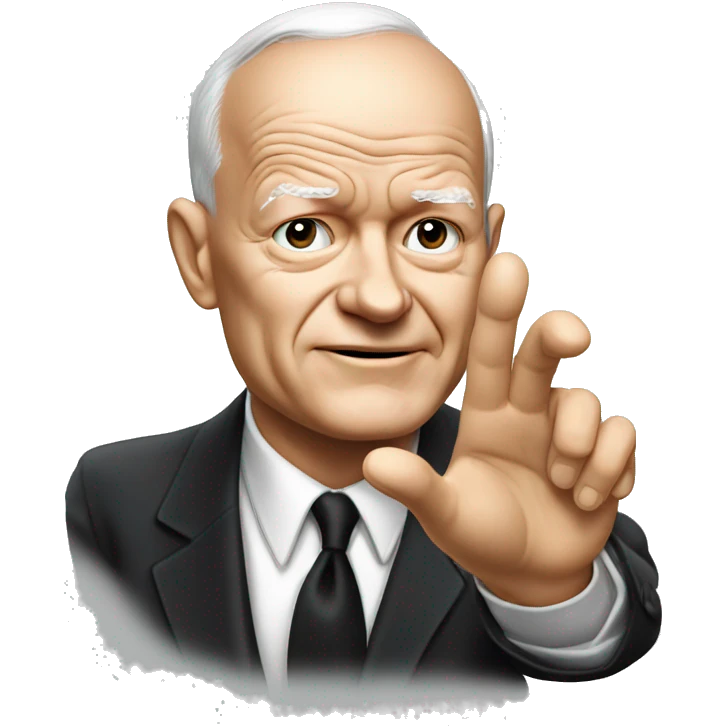 eisenhower photorealistic Gesturing no emoji