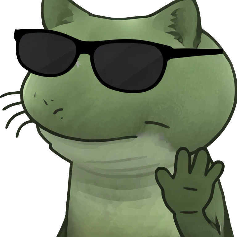 Cat with sunglasses emoji