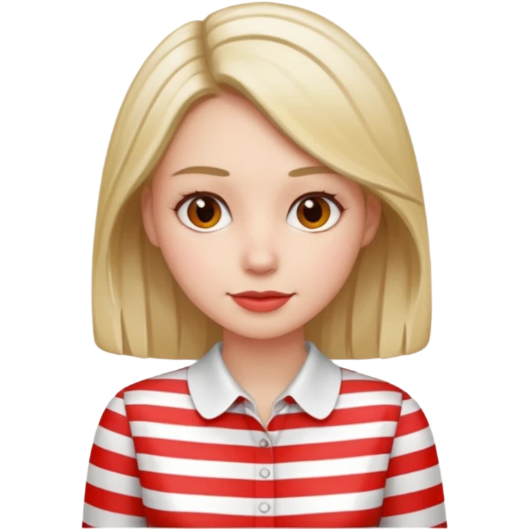 woman with red Striped Shirt not a t shirt emoji