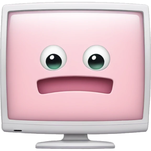 pastel pink monitor emoji