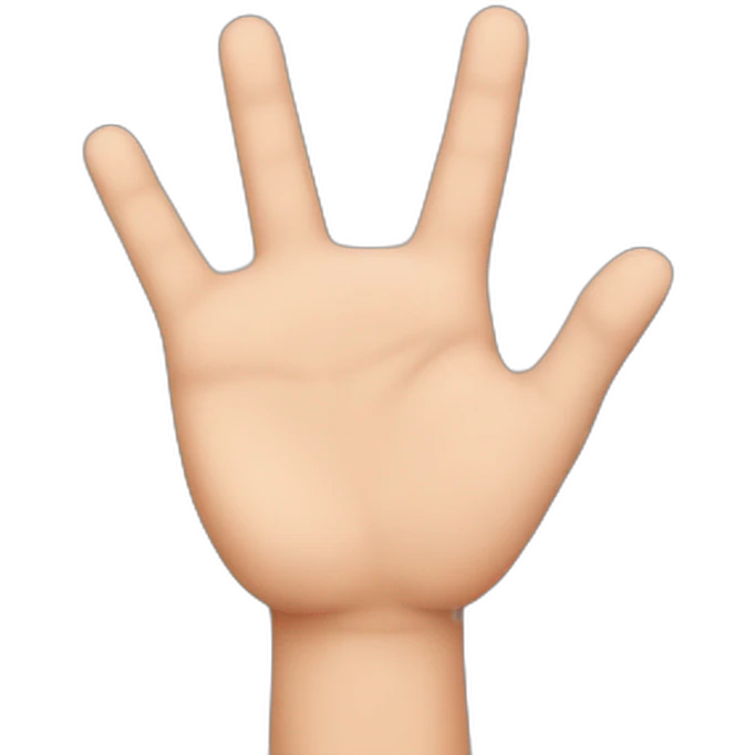 Hand on fingers emoji