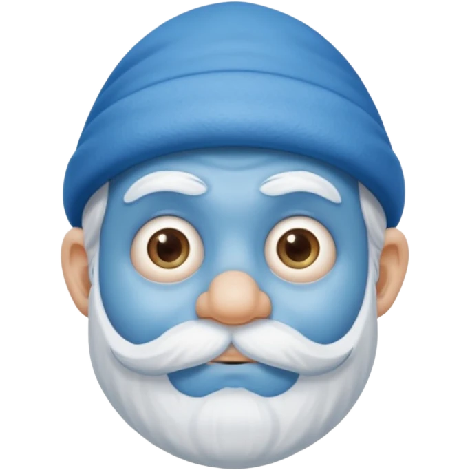Smurf oude man normaal oogen emoji