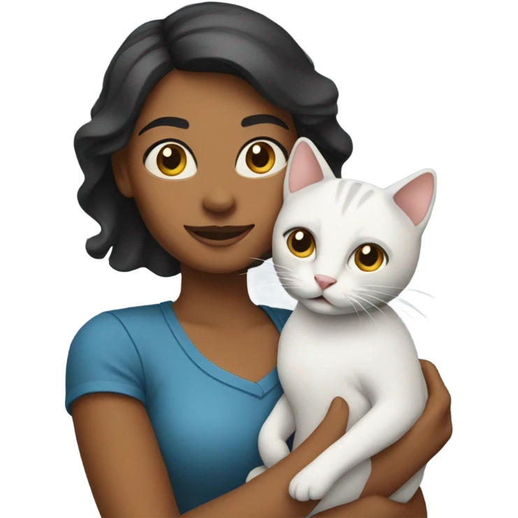 woman with cat emoji