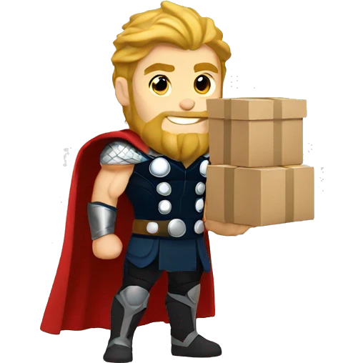thor with packages emoji