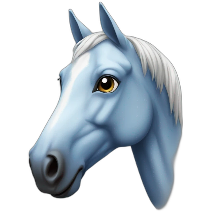 Cheval bleu emoji