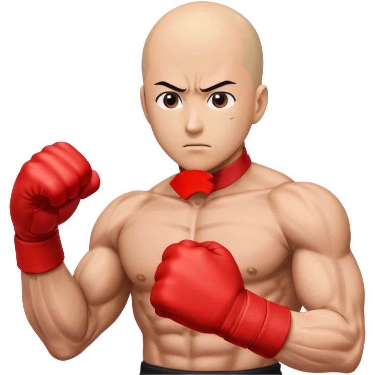 Saitama red hand punch emoji
