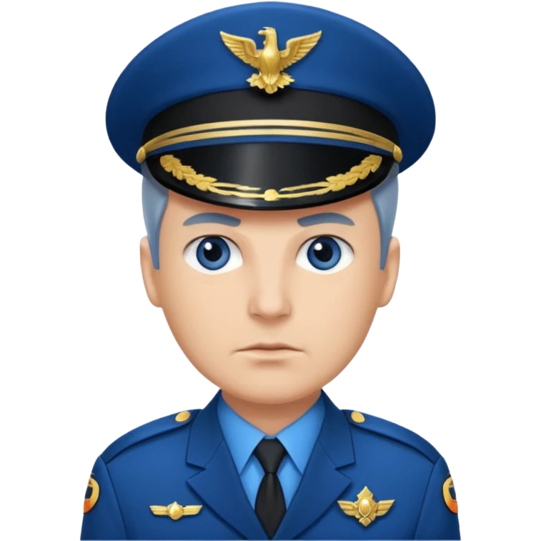 blue uniformed commender emoji