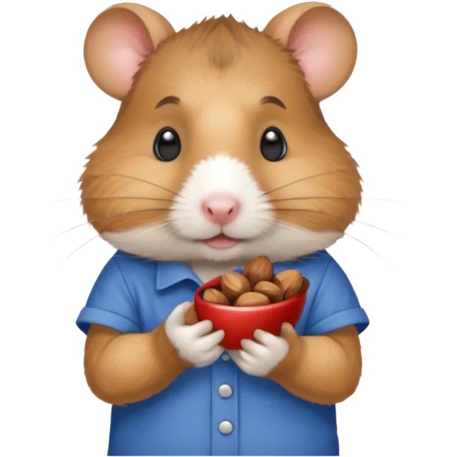 hamster holding nutz with shirt emoji