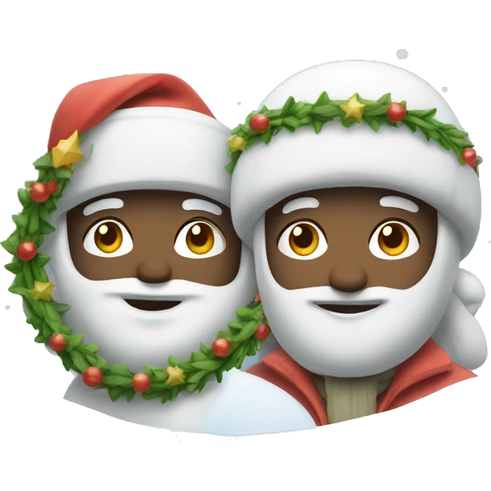 snow and garland emoji