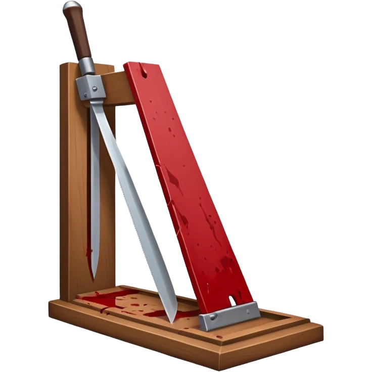 Guillotine Beheaded Blood emoji