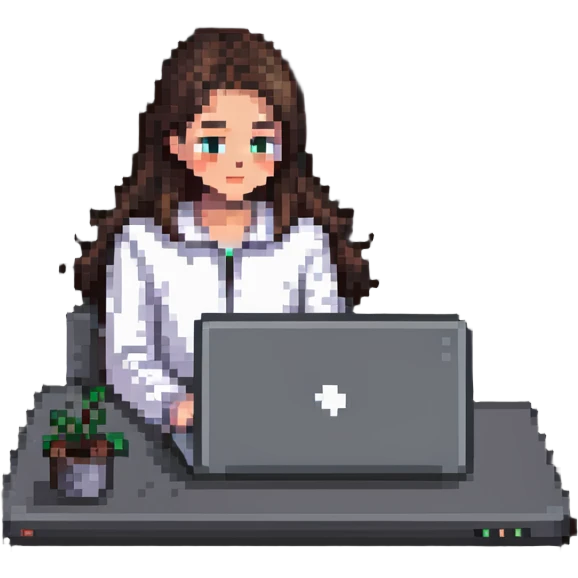 brunette girl working on a laptop emoji