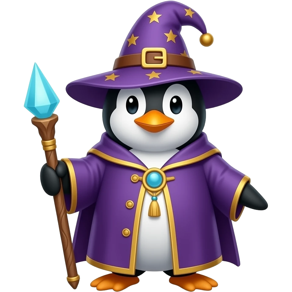 Penguin Wizard emoji