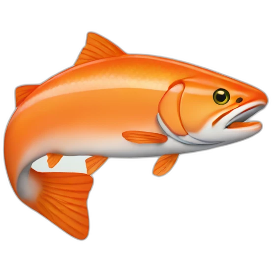 Orange salmon emoji