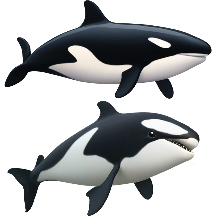 Orca, pufferfish and Snapper together emoji