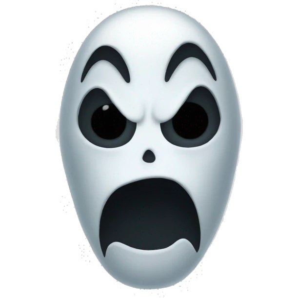 ghost face scary emoji