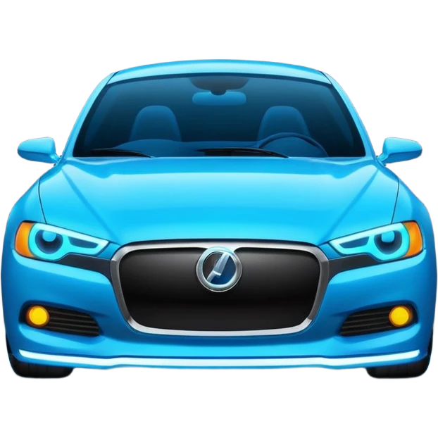 car with neon lighting emoji