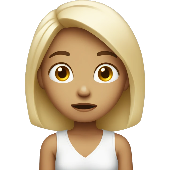 Confused girl white question  emoji