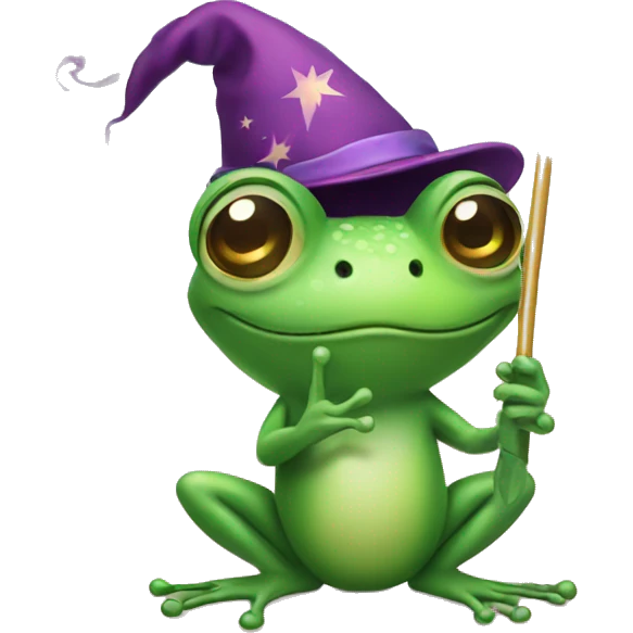 frog with magic wand emoji