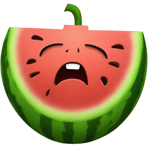 Angry watermelon  emoji